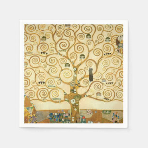 Serviette En Papier Arbre de Vie par Gustav Klimt