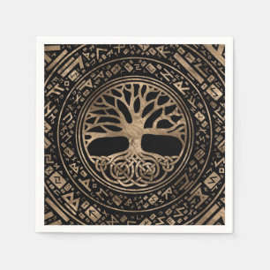 Serviette En Papier Arbre de vie - Yggdrasil Runic Motif