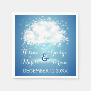 Serviette En Papier Arbre magique avec lumières scintillantes mariage 