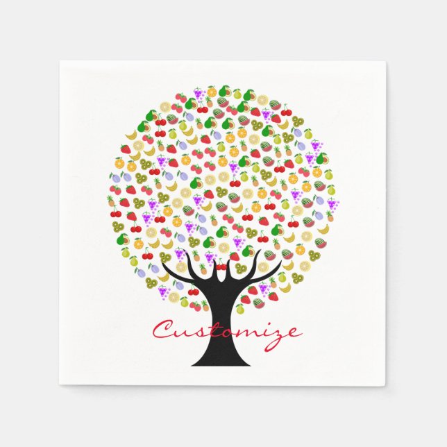 Serviette En Papier Arbre multifruit Thunder_Cove (Devant)