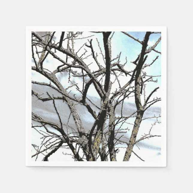 SERVIETTE EN PAPIER ARBRES (Devant)