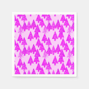 Serviette En Papier Arbres de Noël à fleurs modernes - orchidée