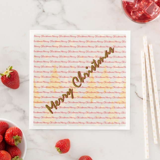 Serviette En Papier Arbres de Noël de luxe festifs (En situation)
