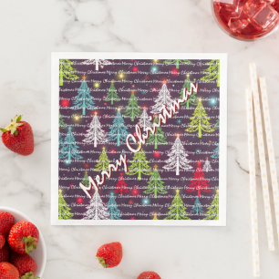Serviette En Papier Arbres de Noël Luxueux de Noël Festif
