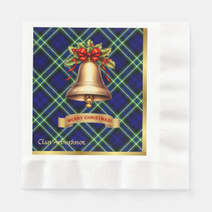 Serviette En Papier Arbuthnot personnalisé Tartan Noël