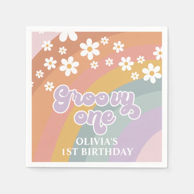 Serviette En Papier Arc en arc-en-ciel super (Devant)