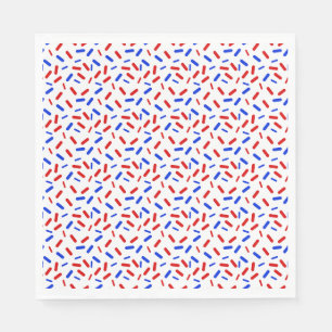 Serviette En Papier Arc-en-ciel arrose rouge blanc bleu américain drap