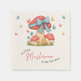 Serviette En Papier Arc en ciel Bleu Fleur d'un Petit Champignon Baby