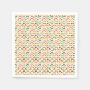 Serviette En Papier Arc-en-ciel coloré et diamant Motif sans joint
