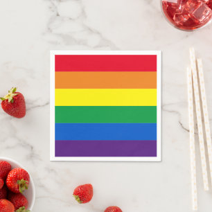 Serviette En Papier Arc-en-ciel couleurs Lgbt papier drapeau gay