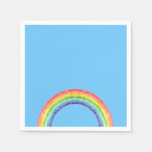 Serviette En Papier Arc en ciel et ciel bleu