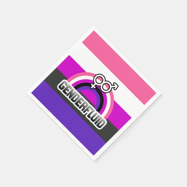 SERVIETTE EN PAPIER ARC-EN-CIEL GENDERFLUID (Coin)