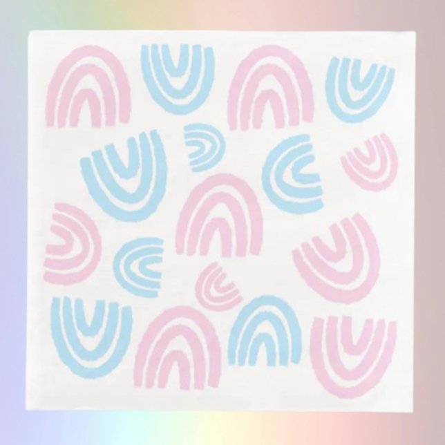 Serviette en papier arc-en-ciel pastel de fierté t (Créateur téléchargé)