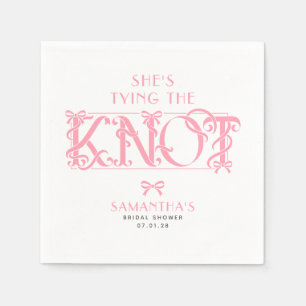 Serviette En Papier Arc-en-ciel Rose Elle Noue le Nœud Chic Enterremen