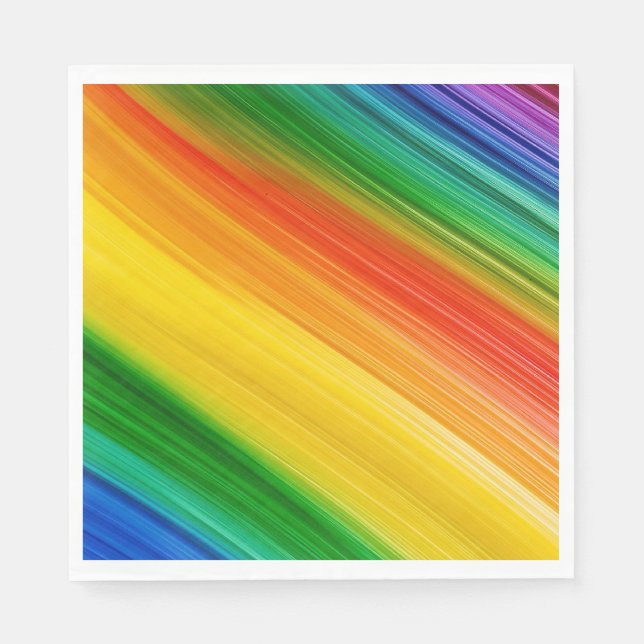Serviette En Papier Arc-en-ciel vibrant de couleurs (Devant)