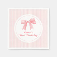 Arc en rose et rayures Coquette 1er anniversaire