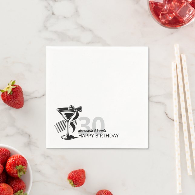 Serviette En Papier Arc Martini (En situation)