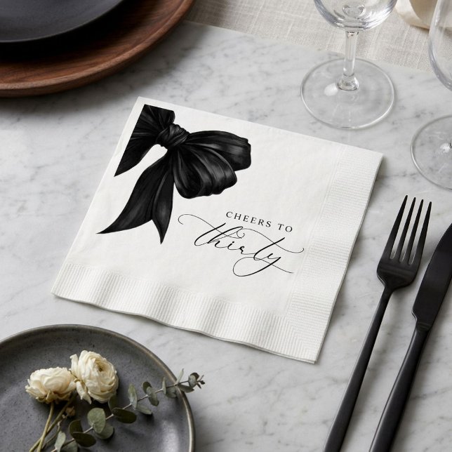 Serviette En Papier Arc noir 30e anniversaire (Créateur téléchargé)