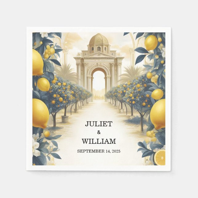 Serviette En Papier Arch Food Fun Fruit Lime Lemon Mariage militaire (Devant)