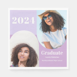 Serviette En Papier Arch Purple Deux Diplôme Photo