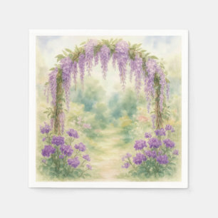 Serviette En Papier Arche de glycine dans un jardin d'été
