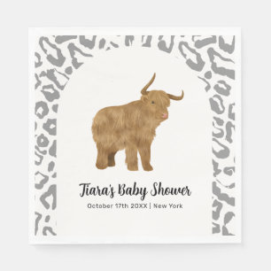 Serviette En Papier Arche Sainte Vache Bohème Noire Baby Shower Occide