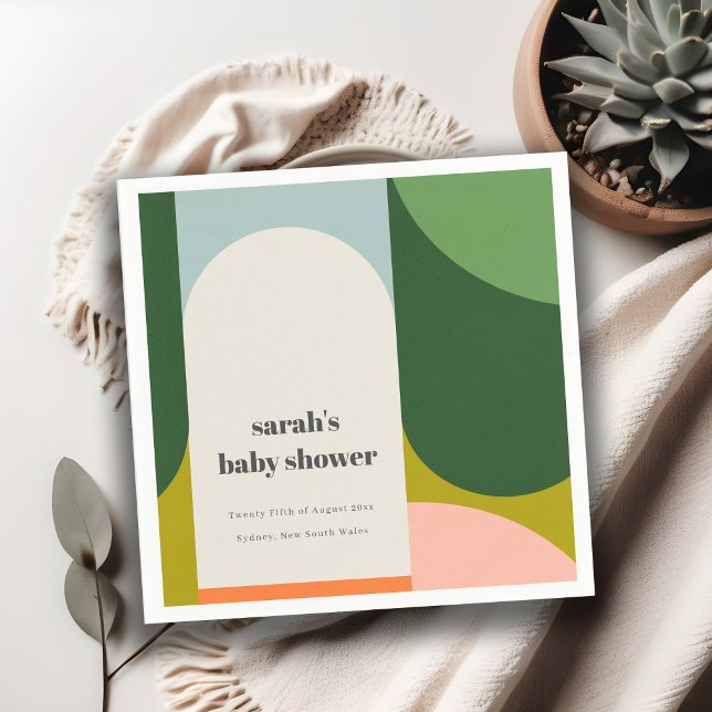 Serviette En Papier Arche Super colorée Baby shower Abstrait (Créateur téléchargé)