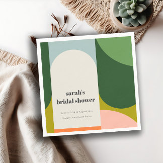 Serviette En Papier Arche Super colorée Fête des mariées Abstraite