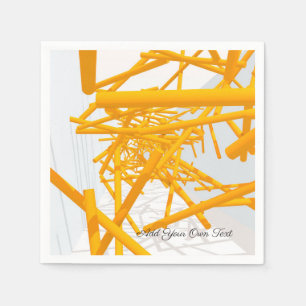 Serviette En Papier Architectural Space with Bright Geometrical Shape