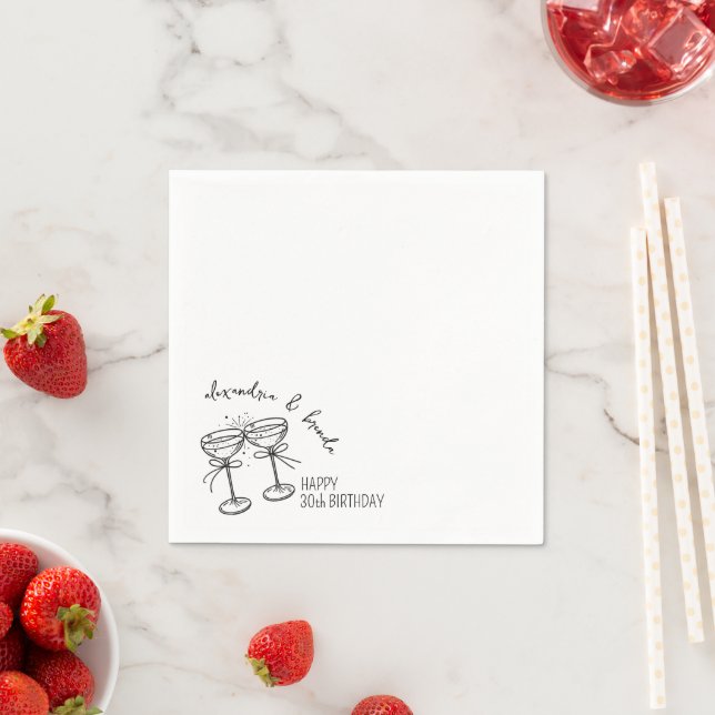 Serviette En Papier Arcs de naissance Champagne (En situation)