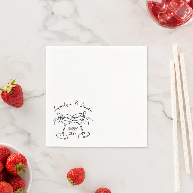Serviette En Papier Arcs de naissance Champagne (En situation)