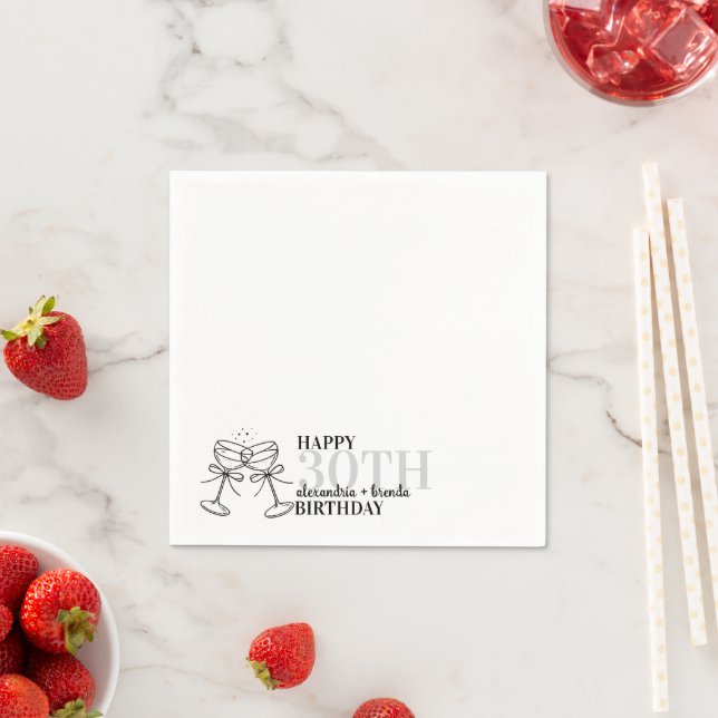 Serviette En Papier Arcs de naissance Martini (En situation)