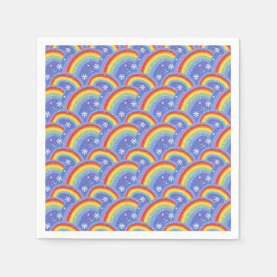 Serviette En Papier Arcs-en-ciel colorés sur Arrière - plan violet