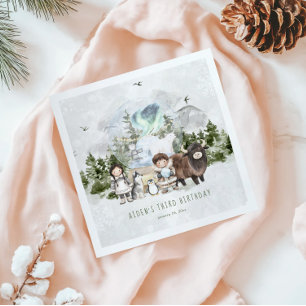 Serviette En Papier Arctic Adventure fête d'anniversaire