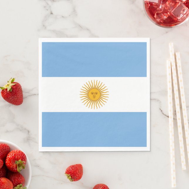 Serviette En Papier Argentina flag (En situation)