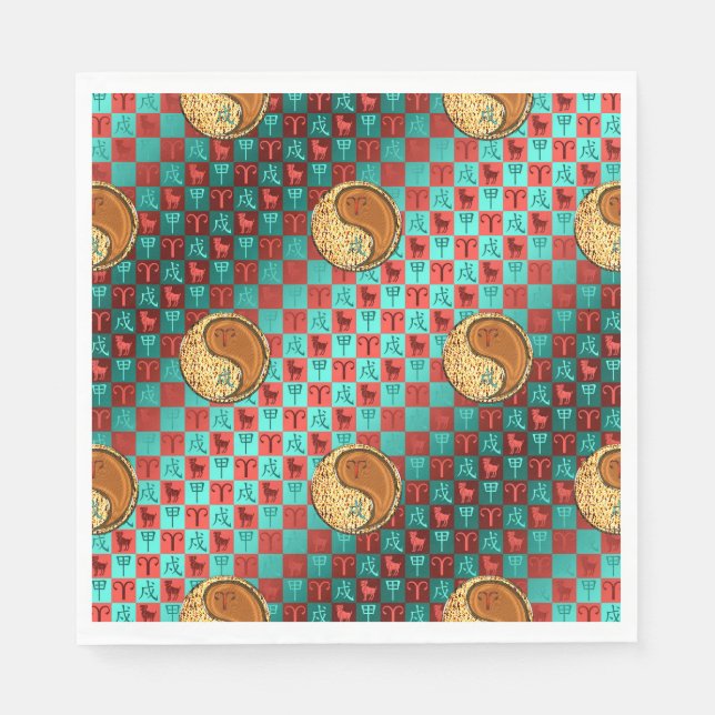 Serviette En Papier Aries et Wood Dog (Devant)