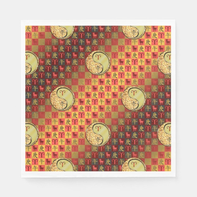 Serviette En Papier Aries & Metal Horse (Devant)