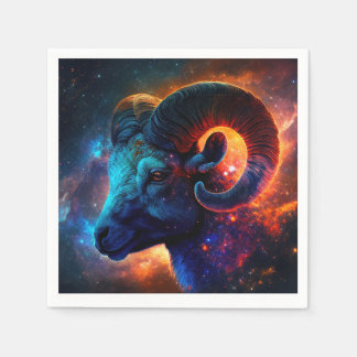 Serviette En Papier Aries Zodiac Star Sign - Vivid Artistic Napkins