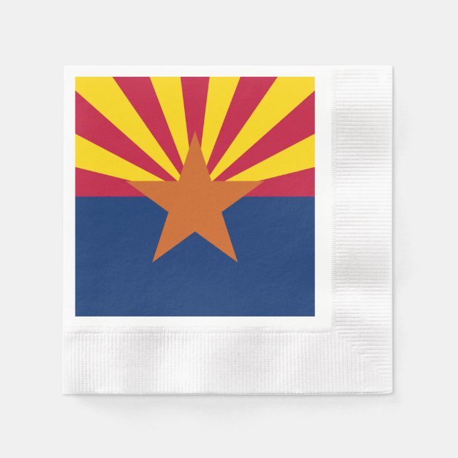 Serviette En Papier Arizona Drapeau : Réglage de Star Sun, État du cui (Devant)