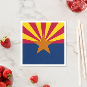 Serviette En Papier Arizona Flag & Arizona State USA party/fans sporti
