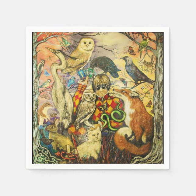 Serviette En Papier Arlequin (Devant)