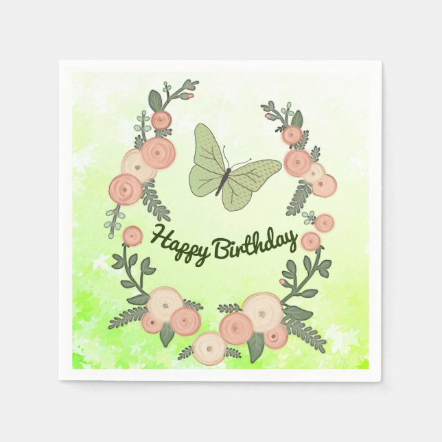 Serviette En Papier Armoire à fleurs (Devant)