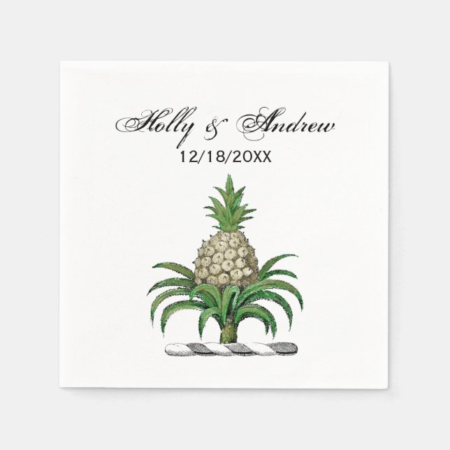 Serviette En Papier Armoiries Blason Prépa Pineapple (Devant)