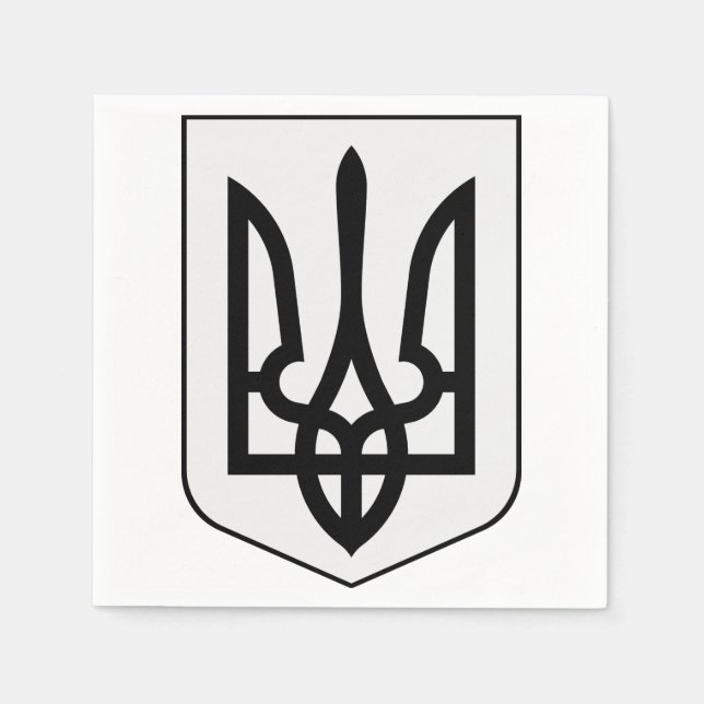Serviette En Papier Armoiries de l'Ukraine (Devant)