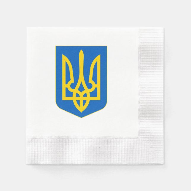 Serviette En Papier Armoiries de l'Ukraine (Devant)