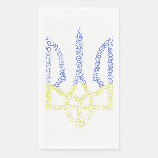 Serviette En Papier Armoiries de l'Ukraine trident motif de la spirale (Devant)