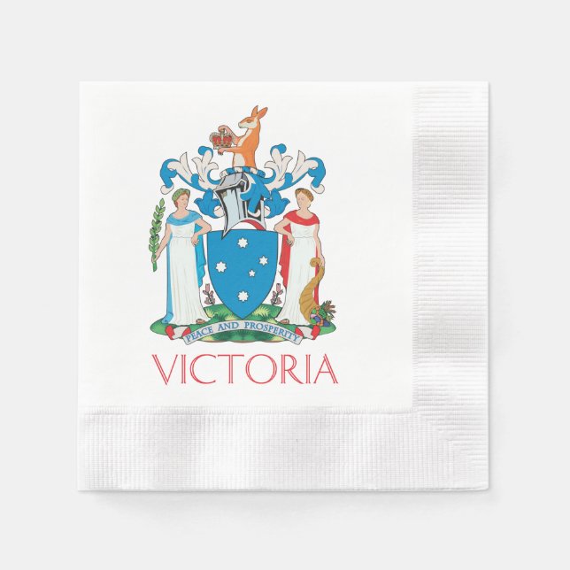 Serviette En Papier Armoiries de Victoria (Devant)