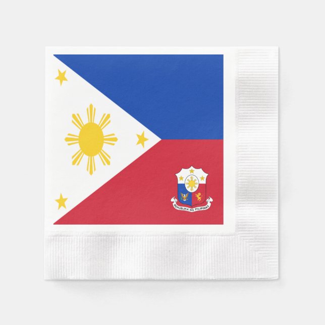 Serviette En Papier Armoiries des Philippines (Devant)