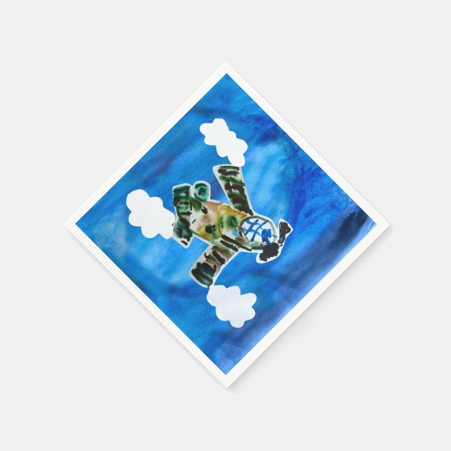 Serviette En Papier Army Jet "Art by Kids" (Coin)