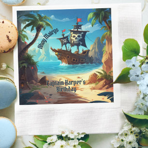 Serviette En Papier Arr-some Pirate Island Bateau Anniversaire Papier